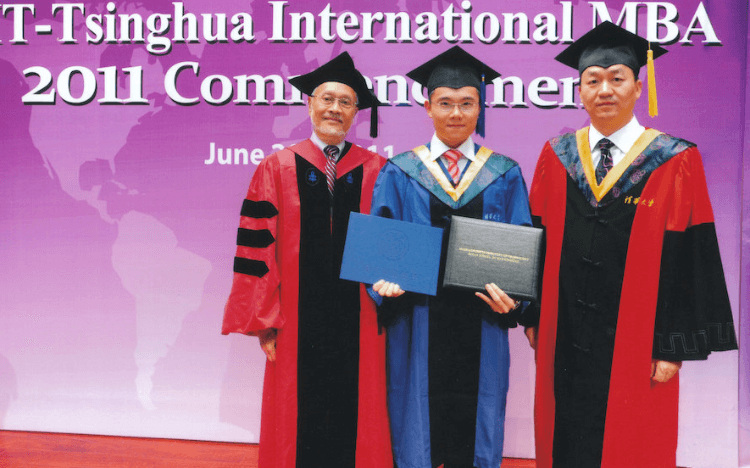 MBA to entrepreneur: Terence (middle) completed his MBA at Tsinghua University before launching his own investment fund